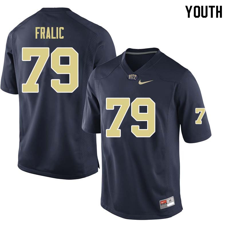 Youth #79 Bill Fralic Pittsburgh Panthers College Football Jerseys Sale-Navy